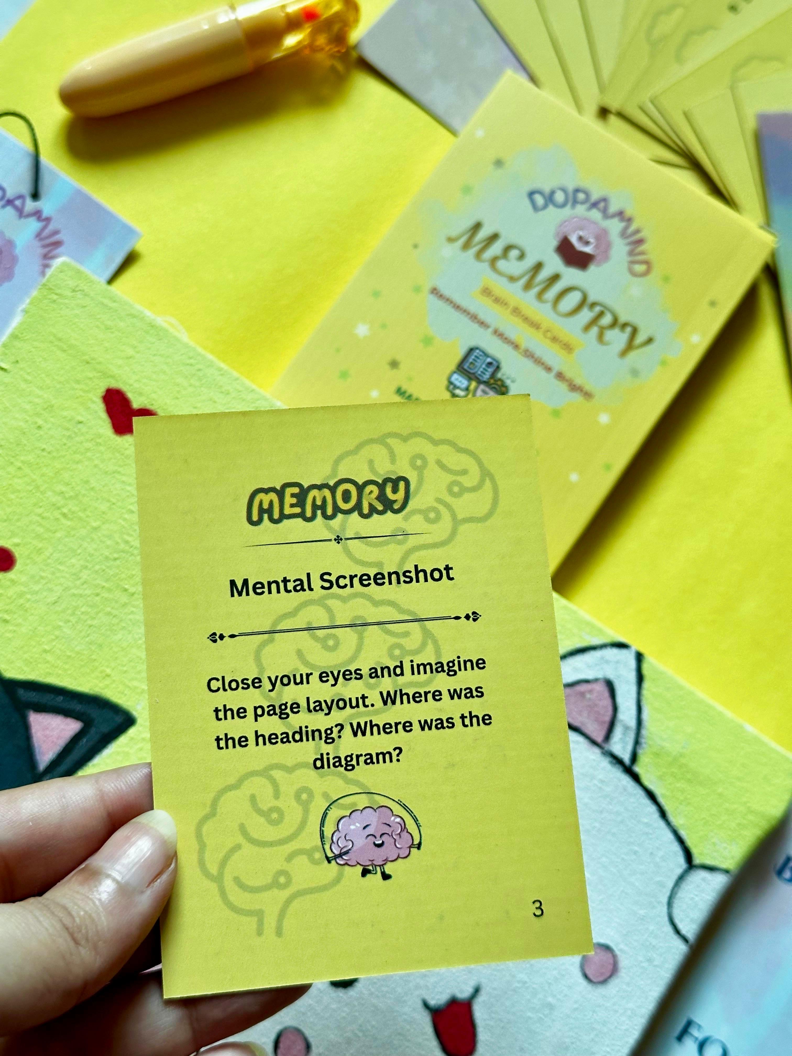 Brain Break Activity Cards - MEMORY